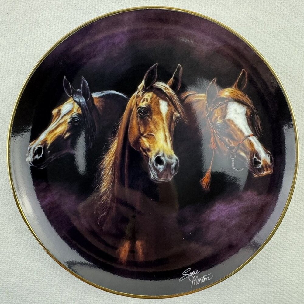 Vintage 1993 Entering The Light Noble & Free Collector Plate Ltd. Ed. Horses 8"